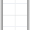 WDMA 28x48 (27.5 x 47.5 inch) White uPVC Vinyl Push out Awning Window with Colonial Grids Interior