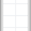 WDMA 28x48 (27.5 x 47.5 inch) White uPVC Vinyl Push out Awning Window with Colonial Grids Exterior