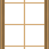 WDMA 28x54 (27.5 x 53.5 inch) Pine Wood Dark Grey Aluminum Crank out Casement Window with Colonial Grids