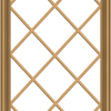 WDMA 28x54 (27.5 x 53.5 inch) Pine Wood Dark Grey Aluminum Crank out Casement Window without Grids with Diamond Grills