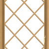 WDMA 28x54 (27.5 x 53.5 inch) Pine Wood Light Grey Aluminum push out Casement Window without Grids with Diamond Grills