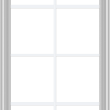 WDMA 28x54 (27.5 x 53.5 inch) White Vinyl uPVC Crank out Casement Window with Colonial Grids