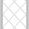 WDMA 28x54 (27.5 x 53.5 inch) White Vinyl uPVC Crank out Casement Window without Grids with Diamond Grills