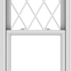 WDMA 28x57 (27.5 x 56.5 inch)  Aluminum Single Double Hung Window with Diamond Grids