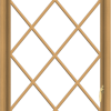 WDMA 28x60 (27.5 x 59.5 inch) Pine Wood Light Grey Aluminum Push out Casement Window without Grids with Diamond Grills