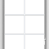 WDMA 28x60 (27.5 x 59.5 inch) White Vinyl uPVC Push out Casement Window with Colonial Grids