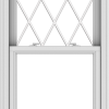 WDMA 28x61 (27.5 x 60.5 inch)  Aluminum Single Double Hung Window with Diamond Grids