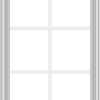 WDMA 28x66 (27.5 x 65.5 inch) White Vinyl uPVC Crank out Casement Window with Colonial Grids