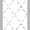 WDMA 28x66 (27.5 x 65.5 inch) White Vinyl uPVC Crank out Casement Window without Grids with Diamond Grills