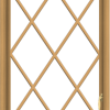WDMA 28x72 (27.5 x 71.5 inch) Pine Wood Light Grey Aluminum Push out Casement Window without Grids with Diamond Grills