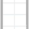 WDMA 28x72 (27.5 x 71.5 inch) White Vinyl uPVC Push out Casement Window with Colonial Grids