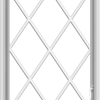 WDMA 28x72 (27.5 x 71.5 inch) White Vinyl uPVC Push out Casement Window without Grids with Diamond Grills