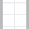 WDMA 28x72 (27.5 x 71.5 inch) White Vinyl uPVC Crank out Casement Window with Colonial Grids