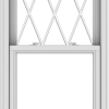 WDMA 28x78 (27.5 x 77.5 inch)  Aluminum Single Double Hung Window with Diamond Grids