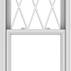 WDMA 28x84 (27.5 x 83.5 inch)  Aluminum Single Double Hung Window with Diamond Grids