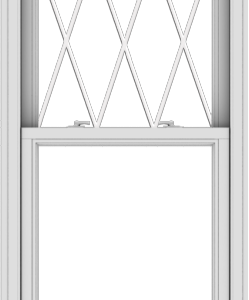 WDMA 28x90 (27.5 x 89.5 inch)  Aluminum Single Double Hung Window with Diamond Grids
