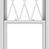 WDMA 30x102 (29.5 x 101.5 inch)  Aluminum Single Double Hung Window with Diamond Grids