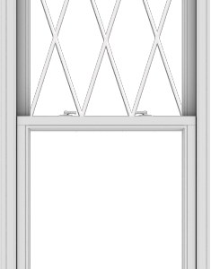 WDMA 30x102 (29.5 x 101.5 inch)  Aluminum Single Double Hung Window with Diamond Grids