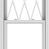 WDMA 30x108 (29.5 x 107.5 inch)  Aluminum Single Double Hung Window with Diamond Grids