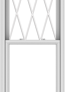 WDMA 30x114 (29.5 x 113.5 inch)  Aluminum Single Double Hung Window with Diamond Grids
