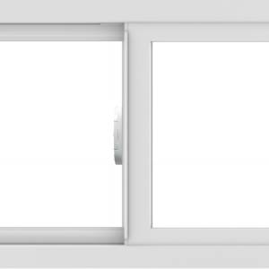 WDMA 30x18 (29.5 x 17.5 inch) Vinyl uPVC White Slide Window without Grids Interior