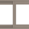 WDMA 30x18 (29.5 x 17.5 inch) Vinyl uPVC Brown Slide Window without Grids Exterior