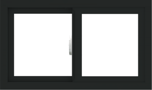 WDMA 30x18 (29.5 x 17.5 inch) Vinyl uPVC Black Slide Window without Grids Interior