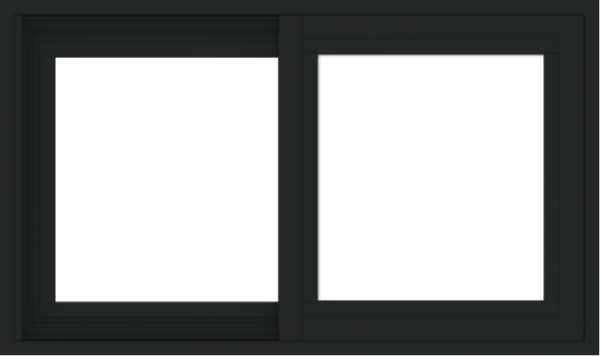 WDMA 30x18 (29.5 x 17.5 inch) Vinyl uPVC Black Slide Window without Grids Exterior