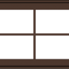 WDMA 30x20 (29.5 x 19.5 inch) Oak Wood Dark Brown Bronze Aluminum Crank out Awning Window with Colonial Grids Exterior