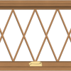 WDMA 30x20 (29.5 x 19.5 inch) Oak Wood Dark Brown Bronze Aluminum Crank out Awning Window without Grids with Diamond Grills