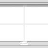 WDMA 30x20 (29.5 x 19.5 inch) White Vinyl uPVC Crank out Awning Window with Colonial Grids Interior