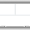 WDMA 30x20 (29.5 x 19.5 inch) White uPVC Vinyl Push out Awning Window with Fractional Grilles