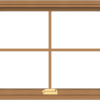 WDMA 30x24 (29.5 x 23.5 inch) Oak Wood Dark Brown Bronze Aluminum Crank out Awning Window with Colonial Grids Interior