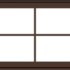WDMA 30x24 (29.5 x 23.5 inch) Oak Wood Dark Brown Bronze Aluminum Crank out Awning Window with Colonial Grids Exterior