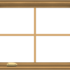 WDMA 30x24 (29.5 x 23.5 inch) Pine Wood Dark Grey Aluminum Crank out Casement Window with Colonial Grids