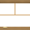 WDMA 30x24 (29.5 x 23.5 inch) Pine Wood Dark Grey Aluminum Crank out Casement Window with Fractional Grilles