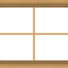 WDMA 30x24 (29.5 x 23.5 inch) Pine Wood Light Grey Aluminum Push out Casement Window with Colonial Grids