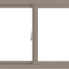 WDMA 30x24 (29.5 x 23.5 inch) Vinyl uPVC Brown Slide Window without Grids Interior