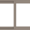 WDMA 30x24 (29.5 x 23.5 inch) Vinyl uPVC Brown Slide Window without Grids Exterior