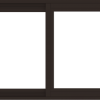 WDMA 30x24 (29.5 x 23.5 inch) Vinyl uPVC Dark Brown Slide Window without Grids Exterior