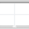 WDMA 30x24 (29.5 x 23.5 inch) White Vinyl uPVC Crank out Awning Window with Colonial Grids Interior