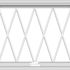 WDMA 30x24 (29.5 x 23.5 inch) White Vinyl uPVC Crank out Awning Window without Grids with Diamond Grills