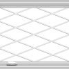 WDMA 30x24 (29.5 x 23.5 inch) White Vinyl uPVC Crank out Casement Window without Grids with Diamond Grills