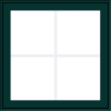 WDMA 30x30 (29.5 x 29.5 inch) Oak Wood Green Aluminum Push out Awning Window with Colonial Grids Exterior