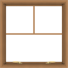 WDMA 30x30 (29.5 x 29.5 inch) Oak Wood Green Aluminum Push out Awning Window with Fractional Grilles