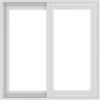 WDMA 30x30 (29.5 x 29.5 inch) Vinyl uPVC White Slide Window without Grids Exterior
