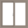 WDMA 30x30 (29.5 x 29.5 inch) Vinyl uPVC Brown Slide Window without Grids Interior