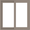 WDMA 30x30 (29.5 x 29.5 inch) Vinyl uPVC Brown Slide Window without Grids Exterior
