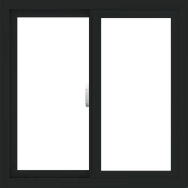 WDMA 30x30 (29.5 x 29.5 inch) Vinyl uPVC Black Slide Window without Grids Interior