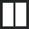 WDMA 30x30 (29.5 x 29.5 inch) Vinyl uPVC Black Slide Window without Grids Exterior
